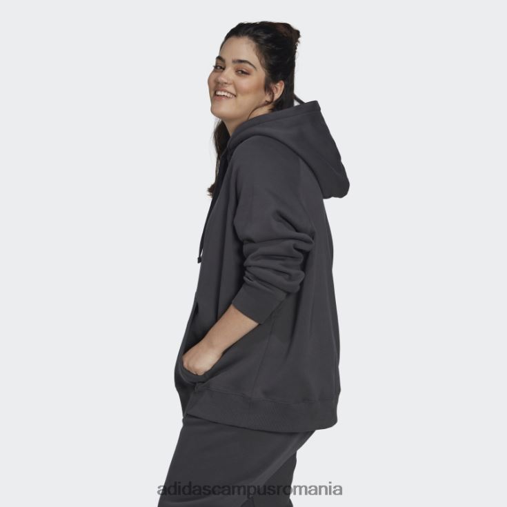 adidas campus romania hanorac supradimensionat cu gluga (plus size) carbon adidas femei carbon J266N22586