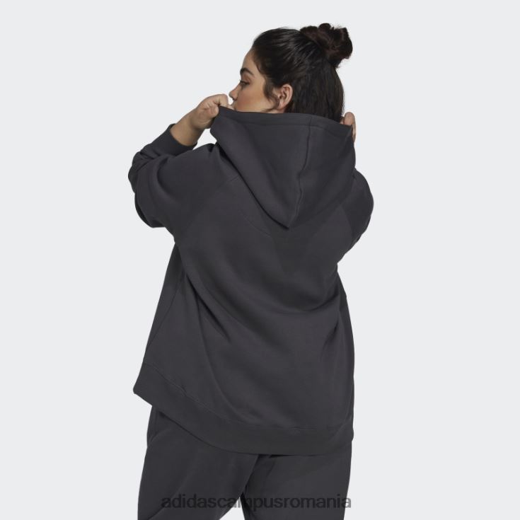 adidas campus romania hanorac supradimensionat cu gluga (plus size) carbon adidas femei carbon J266N22586