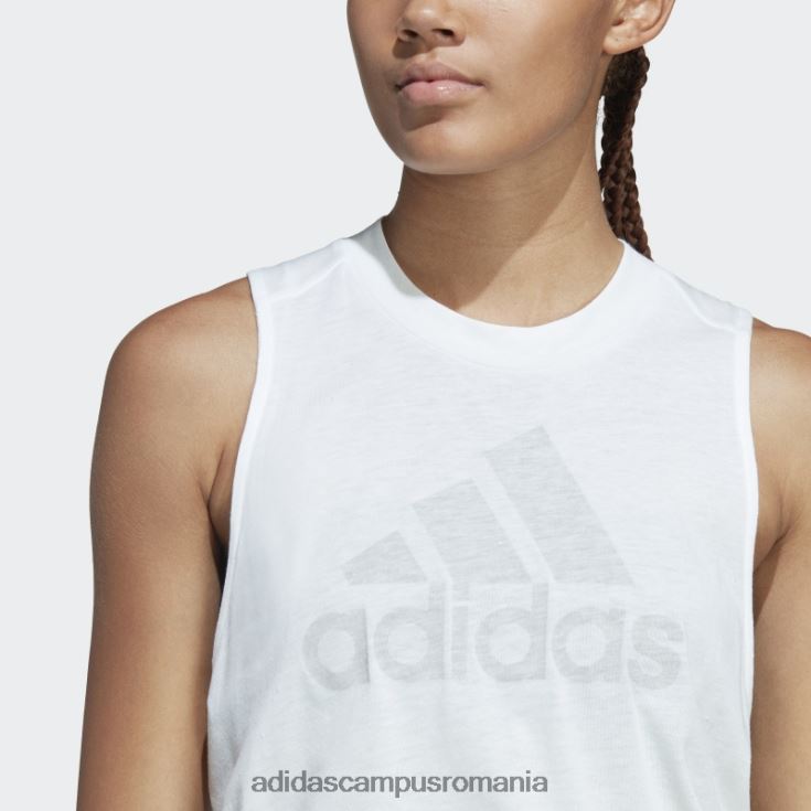 adidas campus romania icoane viitoare câștigători 3.0 maiou alb melange femei alb melange/gri J266N29026
