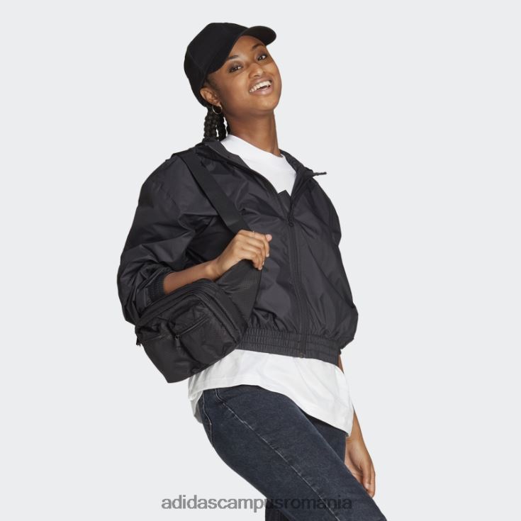 adidas campus romania icoane viitoare țesute jachetă de vânt neagră femei negru J266N22498