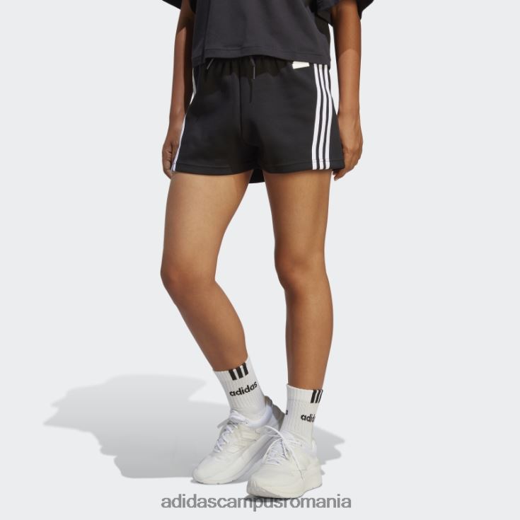 adidas campus romania icoane viitoare pantaloni scurți cu 3 dungi negru elegant femei negru J266N22372