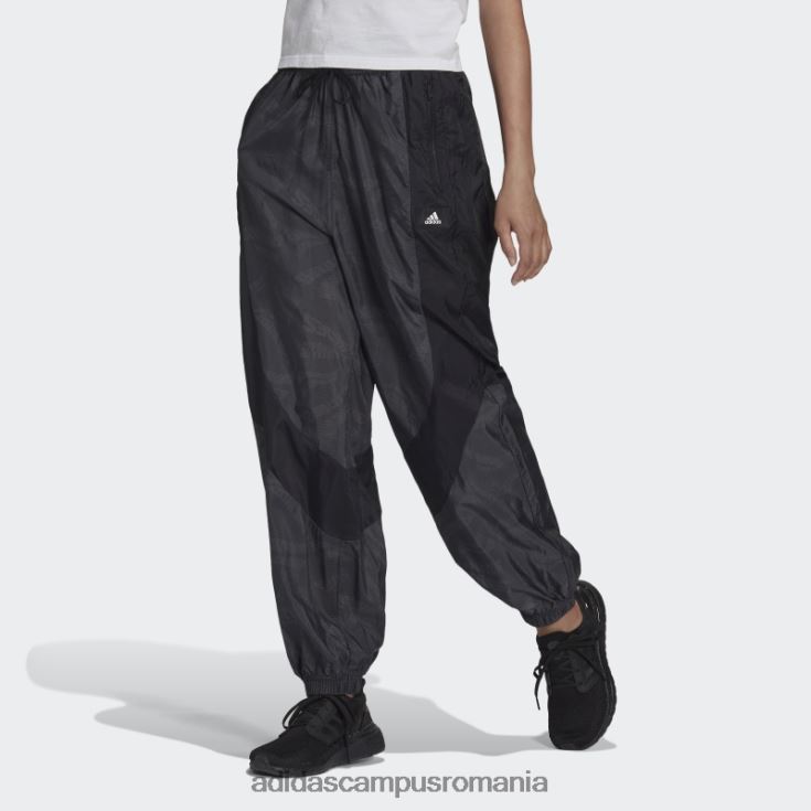 adidas campus romania imbracaminte sport neagra tesuta pantaloni usori fierbinti femei negru J266N23250