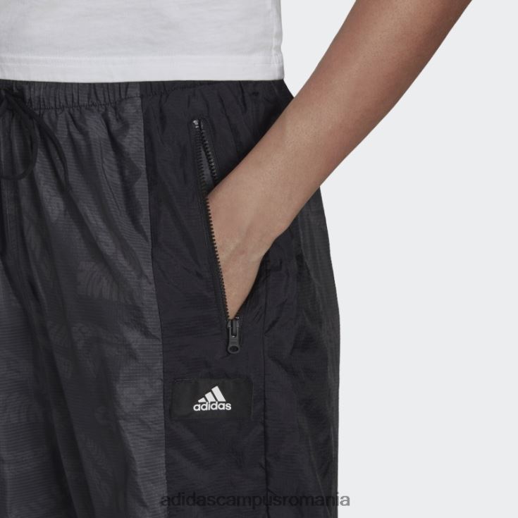 adidas campus romania imbracaminte sport neagra tesuta pantaloni usori fierbinti femei negru J266N23250