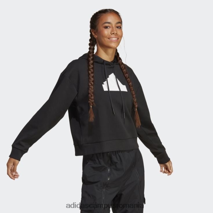 adidas campus romania insignă neagră cu icoane viitoare ale hanoracului sport femei negru J266N216961