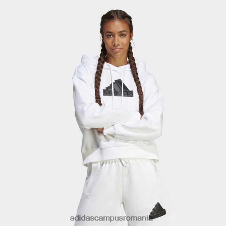adidas campus romania insigna albă de icoane viitoare ale modului hanorac sport femei alb J266N22403