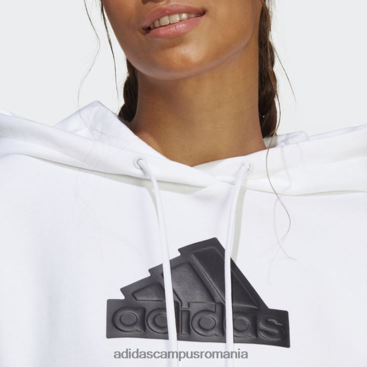 adidas campus romania insigna albă de icoane viitoare ale modului hanorac sport femei alb J266N22403