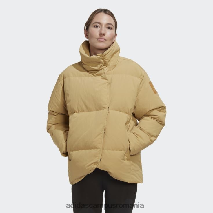 adidas campus romania jachetă adidas big baffle bej auriu femei bej auriu J266N217181