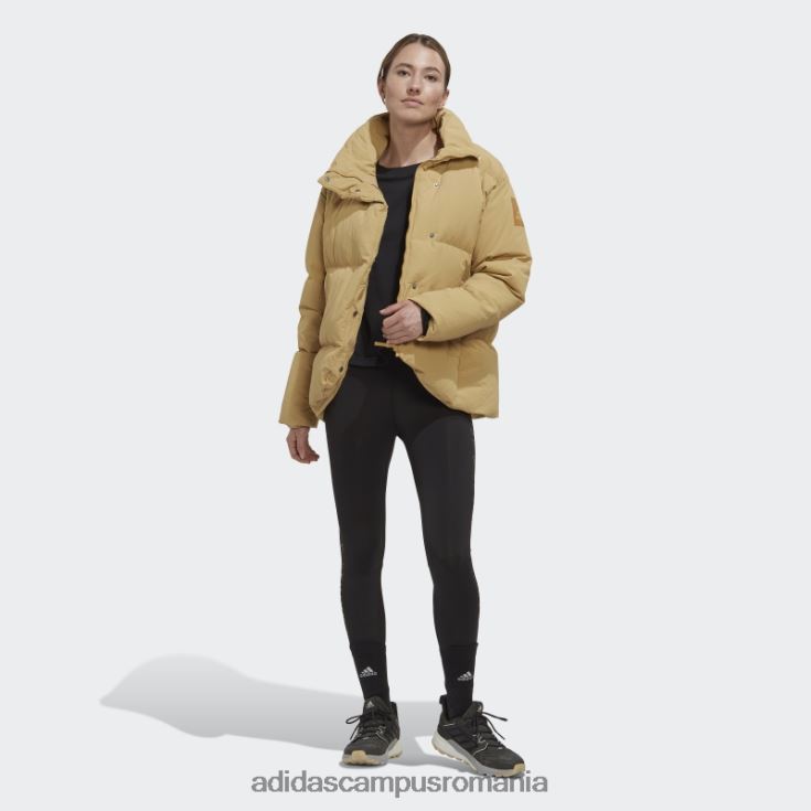 adidas campus romania jachetă adidas big baffle bej auriu femei bej auriu J266N217181