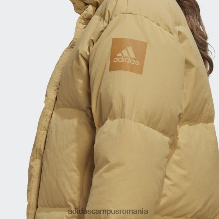 adidas campus romania jachetă adidas big baffle bej auriu femei bej auriu J266N217181