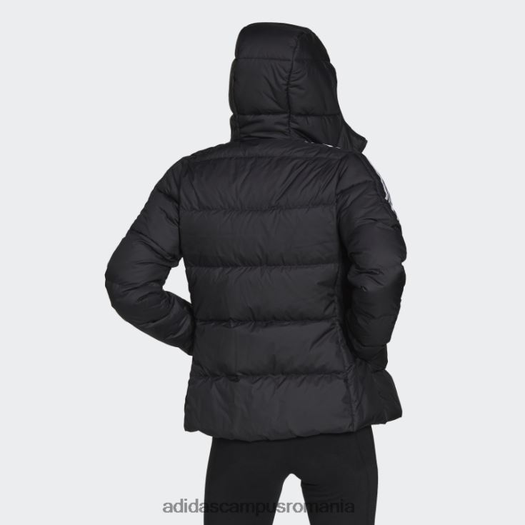 adidas campus romania jachetă cu glugă de puf de greutate medie, negru, adidas femei negru J266N29390