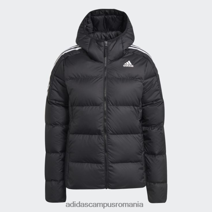 adidas campus romania jachetă cu glugă de puf de greutate medie, negru, adidas femei negru J266N29390