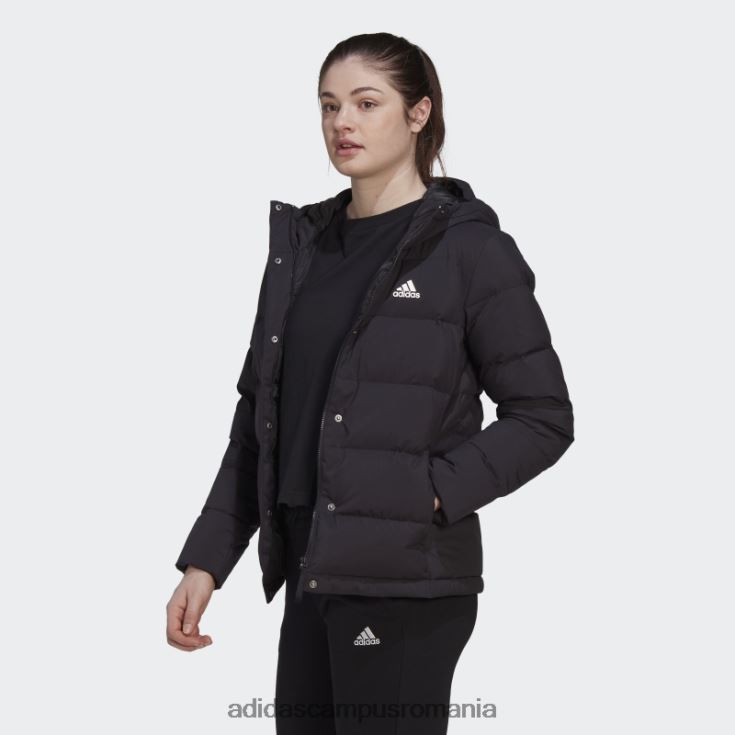 adidas campus romania jachetă de puf cu glugă helionic neagră femei negru J266N216820