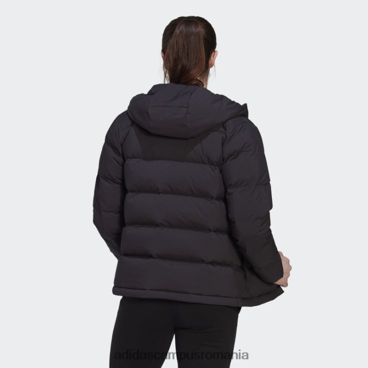 adidas campus romania jachetă de puf cu glugă helionic neagră femei negru J266N216820