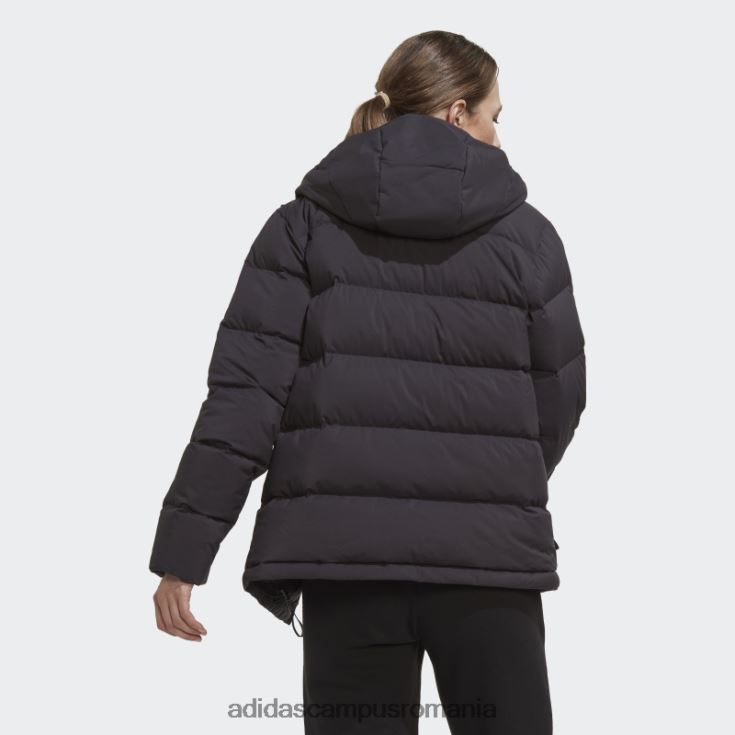 adidas campus romania jachetă de puf cu glugă helionic neagră femei negru J266N217023