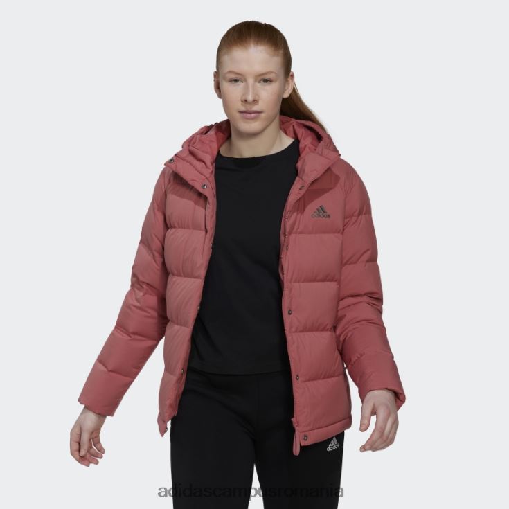 adidas campus romania jachetă de puf cu glugă helionic roșie femei roșu J266N217089