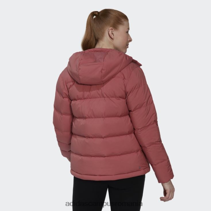 adidas campus romania jachetă de puf cu glugă helionic roșie femei roșu J266N217089