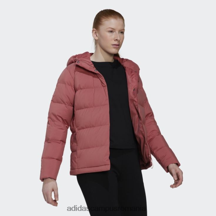 adidas campus romania jachetă de puf cu glugă helionic roșie femei roșu J266N217089