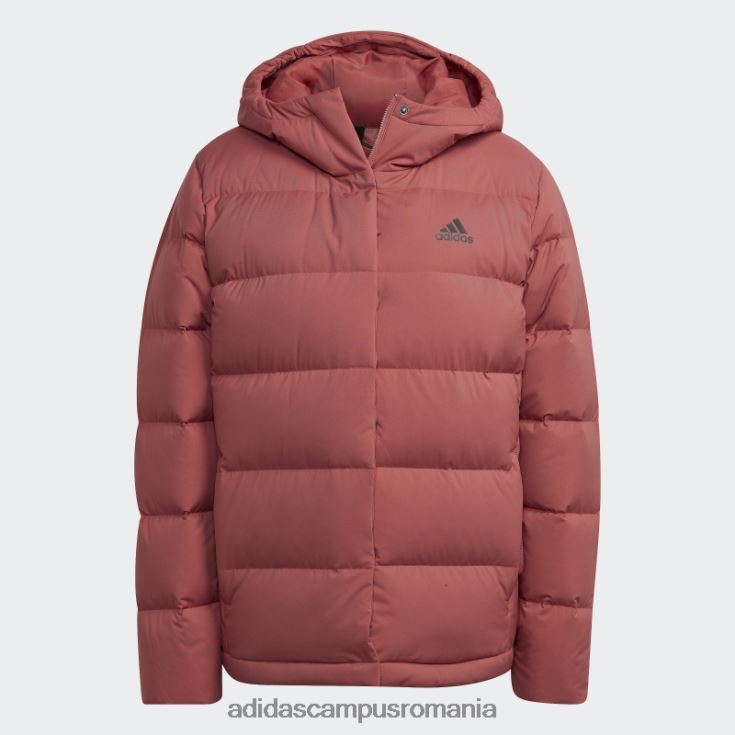 adidas campus romania jachetă de puf cu glugă helionic roșie femei roșu J266N217089