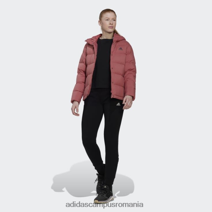 adidas campus romania jachetă de puf cu glugă helionic roșie femei roșu J266N217089