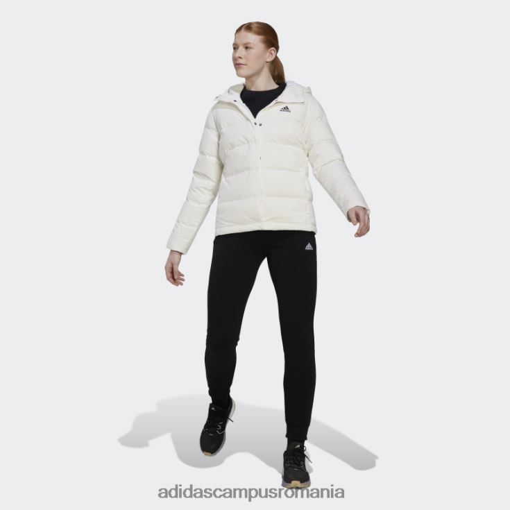 adidas campus romania jachetă de puf helionic albă cu glugă femei alb J266N217206