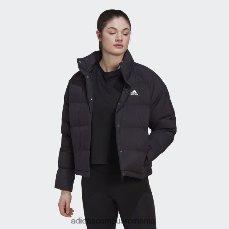 adidas campus romania jachetă de puf relaxată helionic neagră femei negru J266N210190