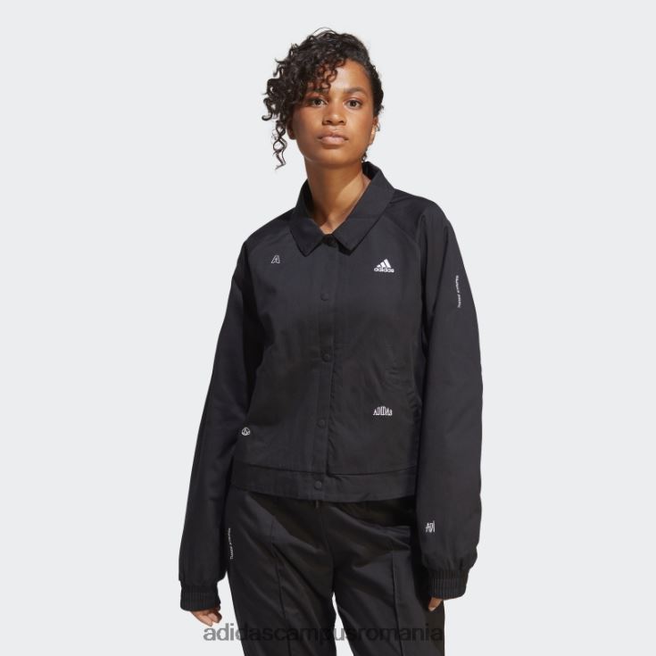 adidas campus romania jachetă de sport cu grafică inspirată de cristale vindecătoare negru adidas femei alb negru J266N28970