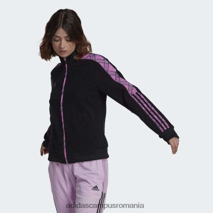 adidas campus romania jachetă de sport de iarnă tiro neagră femei negru/liliac J266N210508
