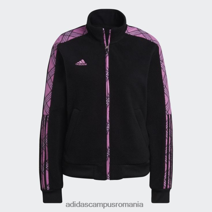 adidas campus romania jachetă de sport de iarnă tiro neagră femei negru/liliac J266N210508