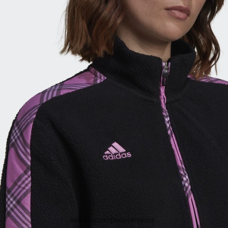 adidas campus romania jachetă de sport de iarnă tiro neagră femei negru/liliac J266N210508