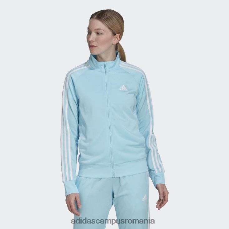 adidas campus romania jachetă de sport subțire, cu 3 dungi, pentru încălzire primegreen essentials femei albastru alb J266N210649