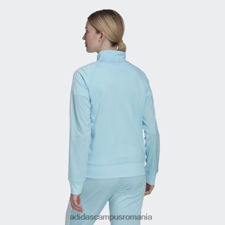 adidas campus romania jachetă de sport subțire, cu 3 dungi, pentru încălzire primegreen essentials femei albastru alb J266N210649