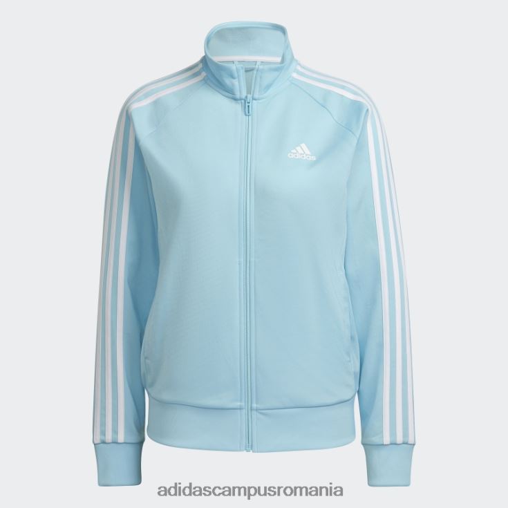 adidas campus romania jachetă de sport subțire, cu 3 dungi, pentru încălzire primegreen essentials femei albastru alb J266N210649