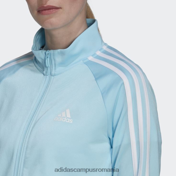 adidas campus romania jachetă de sport subțire, cu 3 dungi, pentru încălzire primegreen essentials femei albastru alb J266N210649