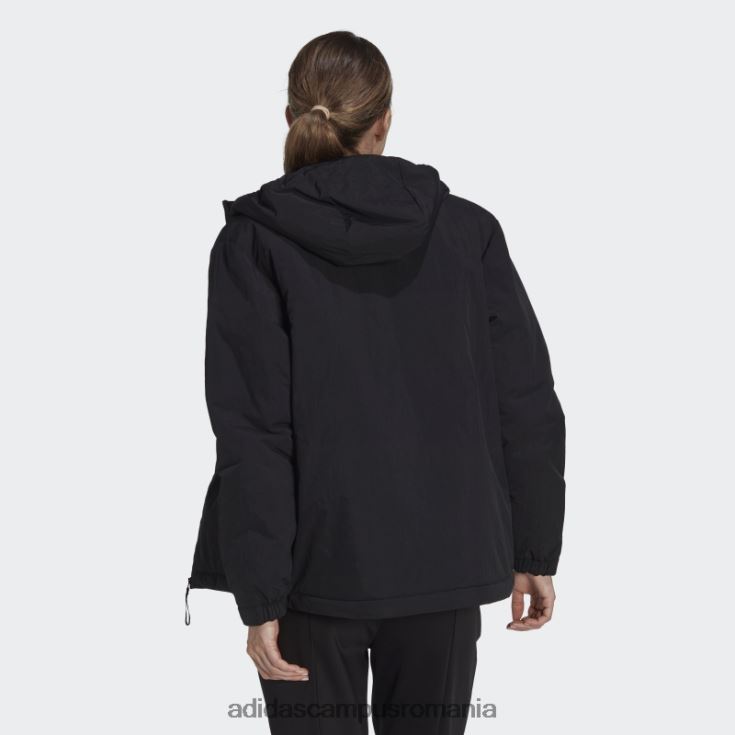 adidas campus romania jachetă neagră cu glugă izolată robustă bsc femei negru J266N217122
