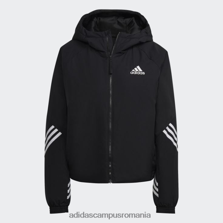 adidas campus romania jachetă neagră cu glugă sport înapoi femei negru J266N217188