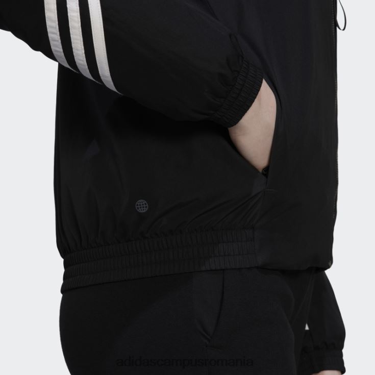 adidas campus romania jachetă neagră cu glugă sport înapoi femei negru J266N217188