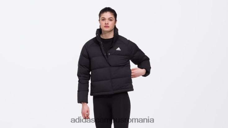 adidas campus romania jachetă neagră de puf relaxată helionic femei negru J266N217129