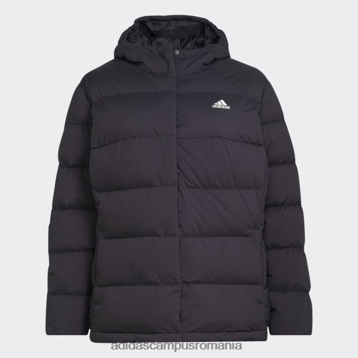 adidas campus romania jachetă neagră helionic cu glugă din puf (plus mărime) femei negru J266N217128