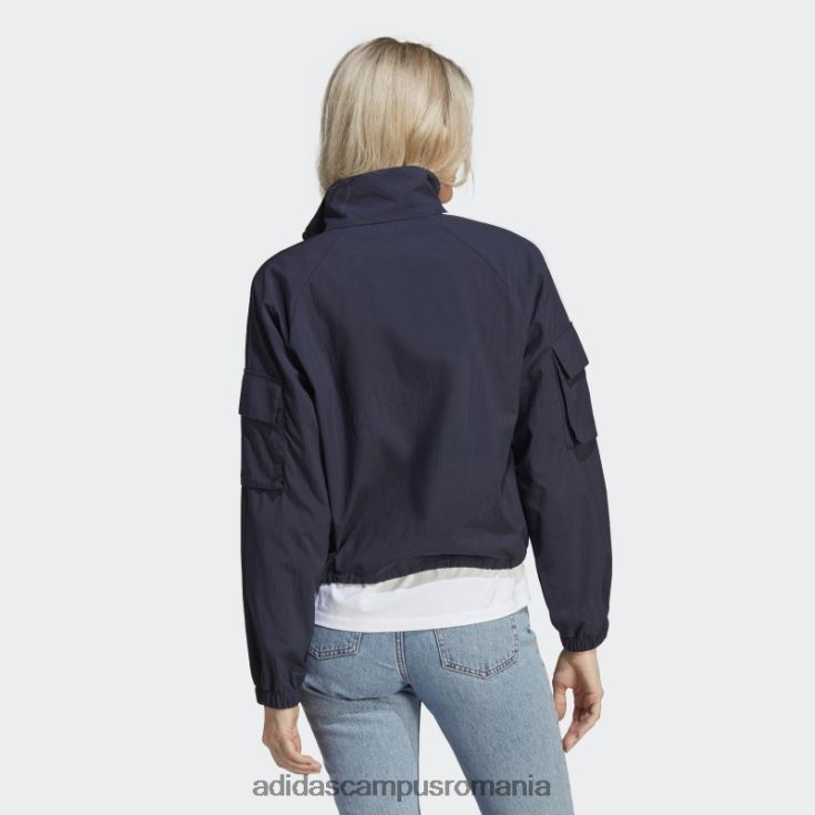 adidas campus romania jachetă ușoară cu 3 dungi cu cerneală, cu flori de chenilie femei cerneală J266N29611