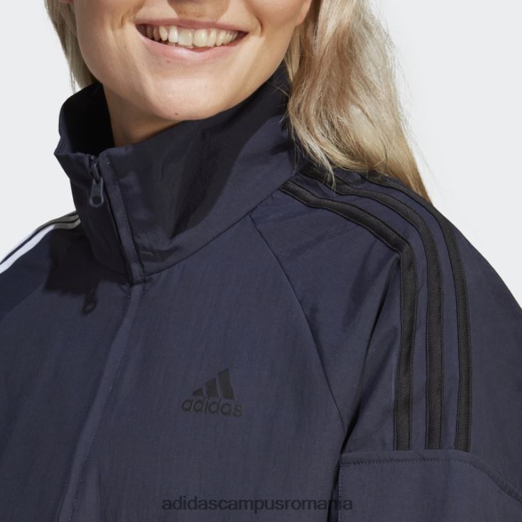 adidas campus romania jachetă ușoară cu 3 dungi cu cerneală, cu flori de chenilie femei cerneală J266N29611