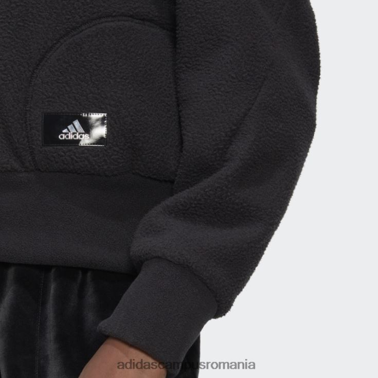 adidas campus romania jacheta sherpa holidayz neagra femei negru J266N29962