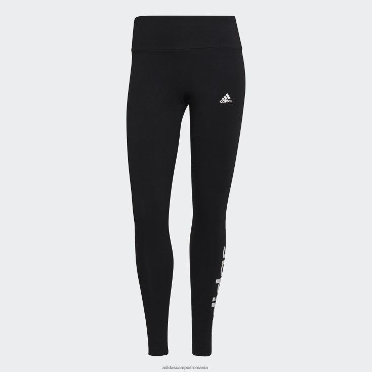adidas campus romania jambiere negri cu logo cu talie înaltă femei alb negru J266N216370