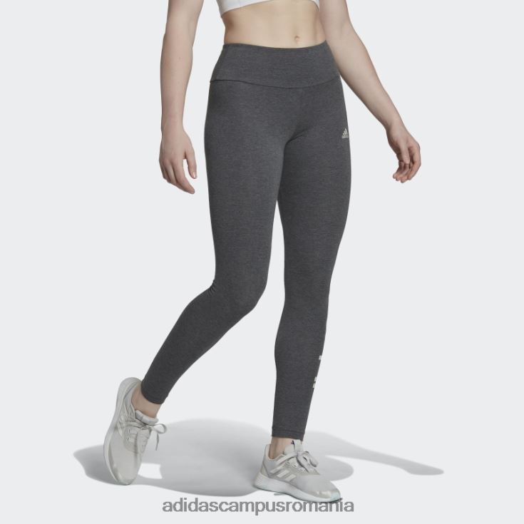 adidas campus romania leggings cu logo-ul cu talie înaltă adidas femei gri închis erica/verde J266N210149