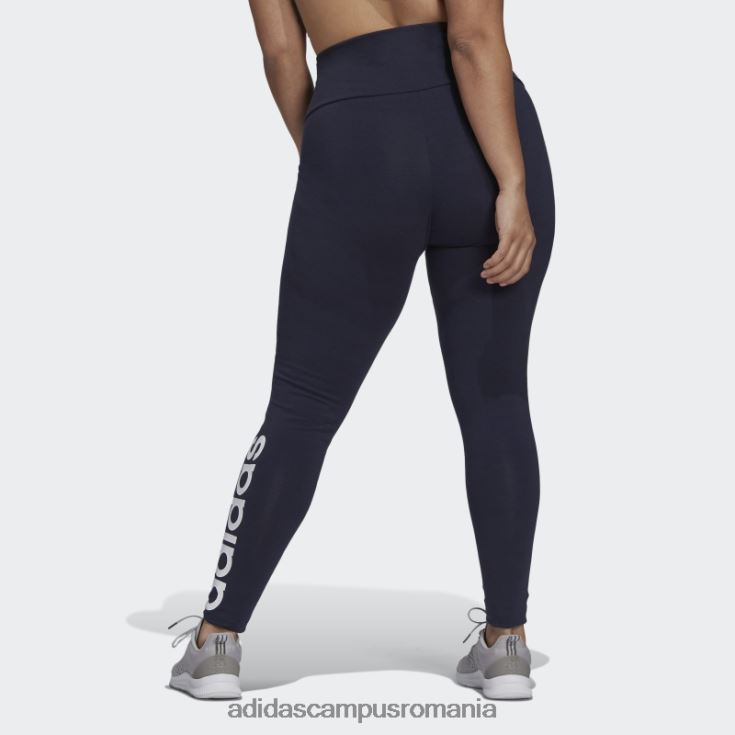 adidas campus romania leggings cu sigla cu talie înaltă esențiale (plus mărime) cerneală femei cerneală/alb J266N29848