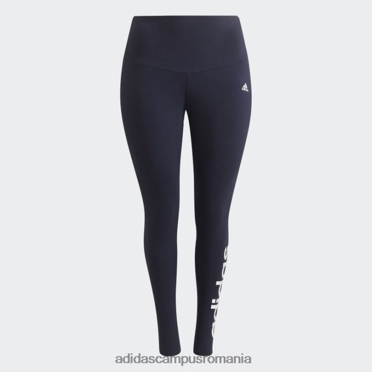 adidas campus romania leggings cu sigla cu talie înaltă esențiale (plus mărime) cerneală femei cerneală/alb J266N29848