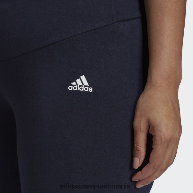 adidas campus romania leggings cu sigla cu talie înaltă esențiale (plus mărime) cerneală femei cerneală/alb J266N29848