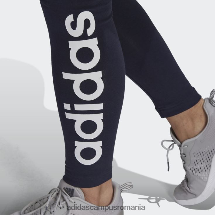 adidas campus romania leggings cu sigla cu talie înaltă esențiale (plus mărime) cerneală femei cerneală/alb J266N29848