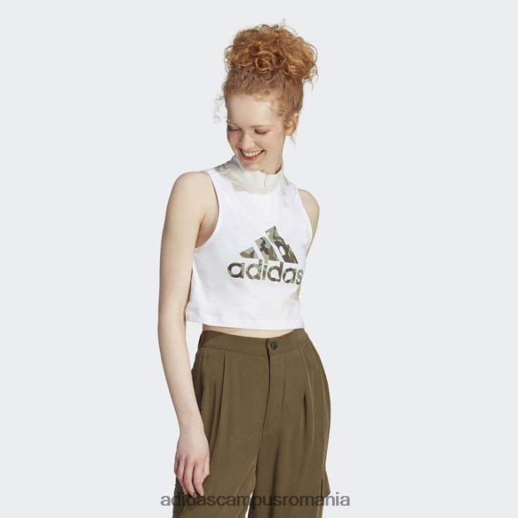 adidas campus romania maiou cu grafic alb femei alb J266N29545