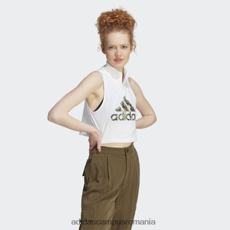 adidas campus romania maiou cu grafic alb femei alb J266N29545