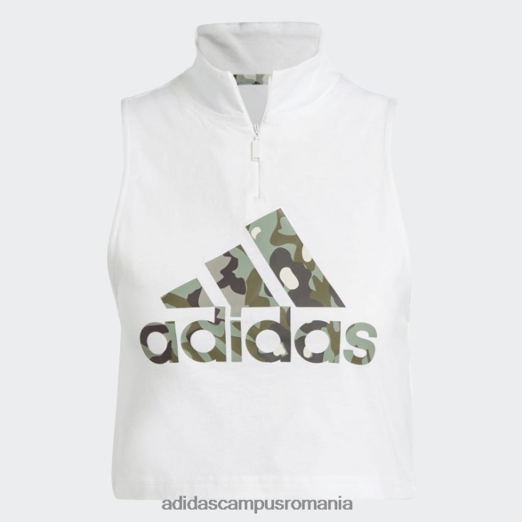 adidas campus romania maiou cu grafic alb femei alb J266N29545